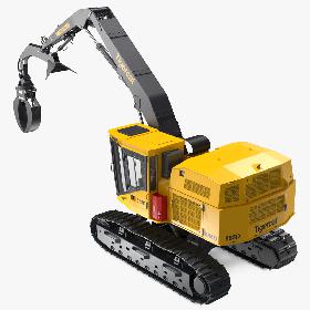 Tigercat 855D Tracked Knuckleboom Loader 3D model